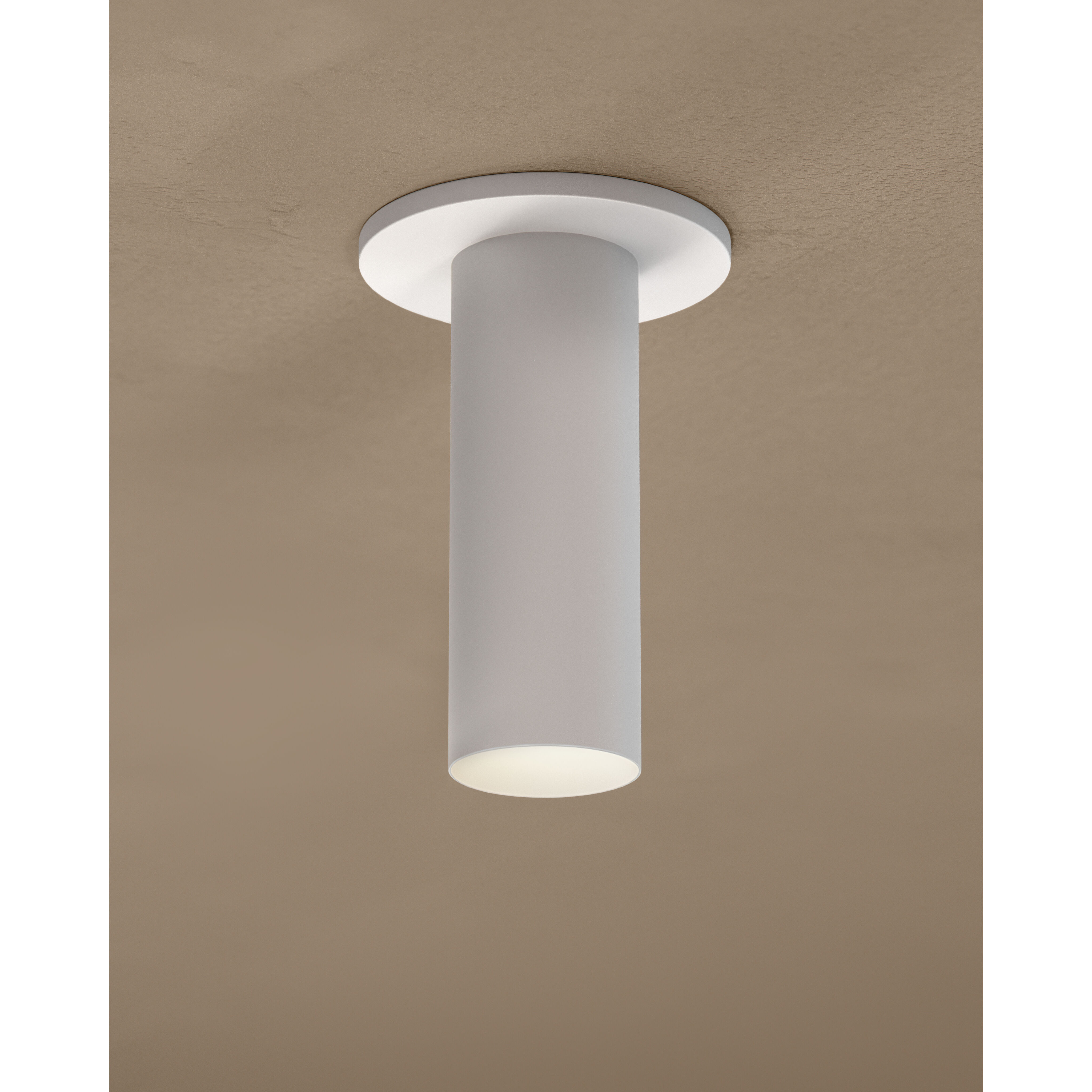 Luxe Cylinder LED 3.5 inch Semi Gloss White Flush Mount Ceiling Light